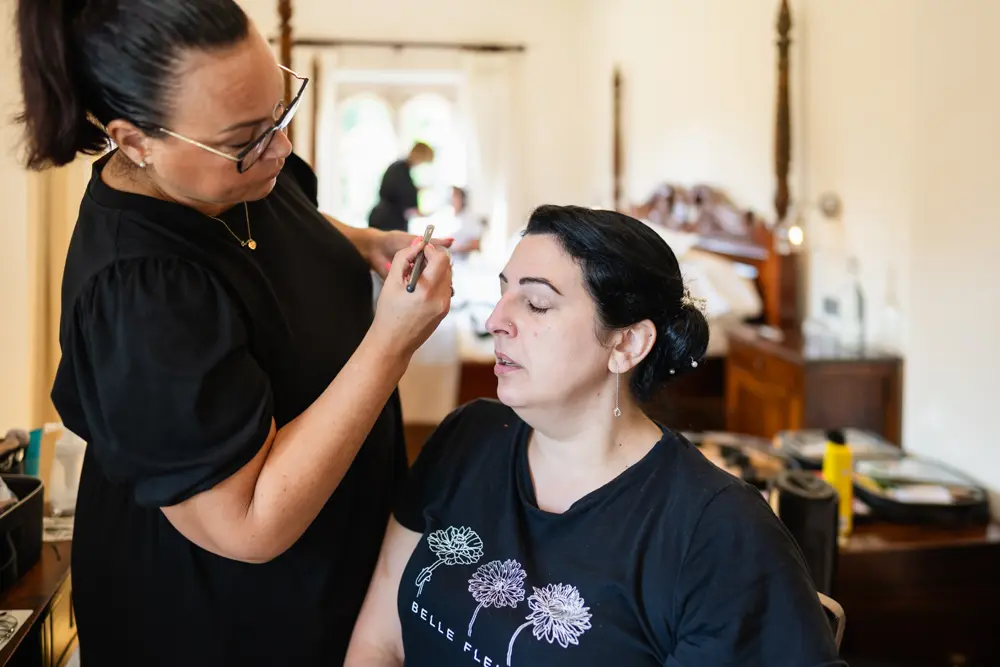 Notley Abbey Wedding photography. Bridal preparations.