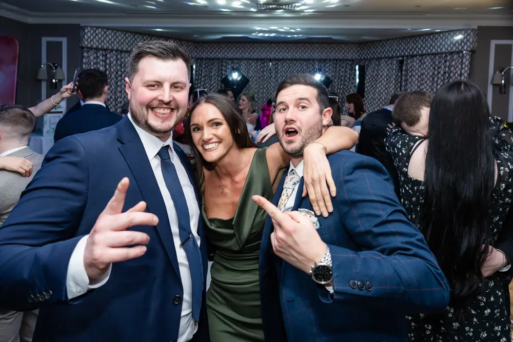 Bull Hotel wedding photography. Wedding guests dancing.