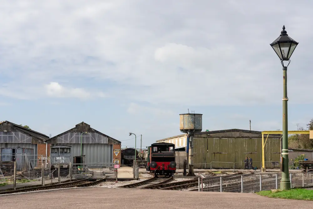 Bucks Railway Centre. Steam train in works