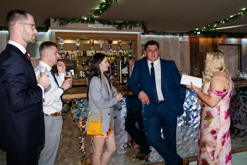 Notley Tythe Barn Wedding Photography. guests dancing