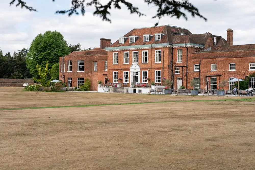 Stoke Place wedding photographer. View of south elevation of Stoke Place in buckinghamshire.