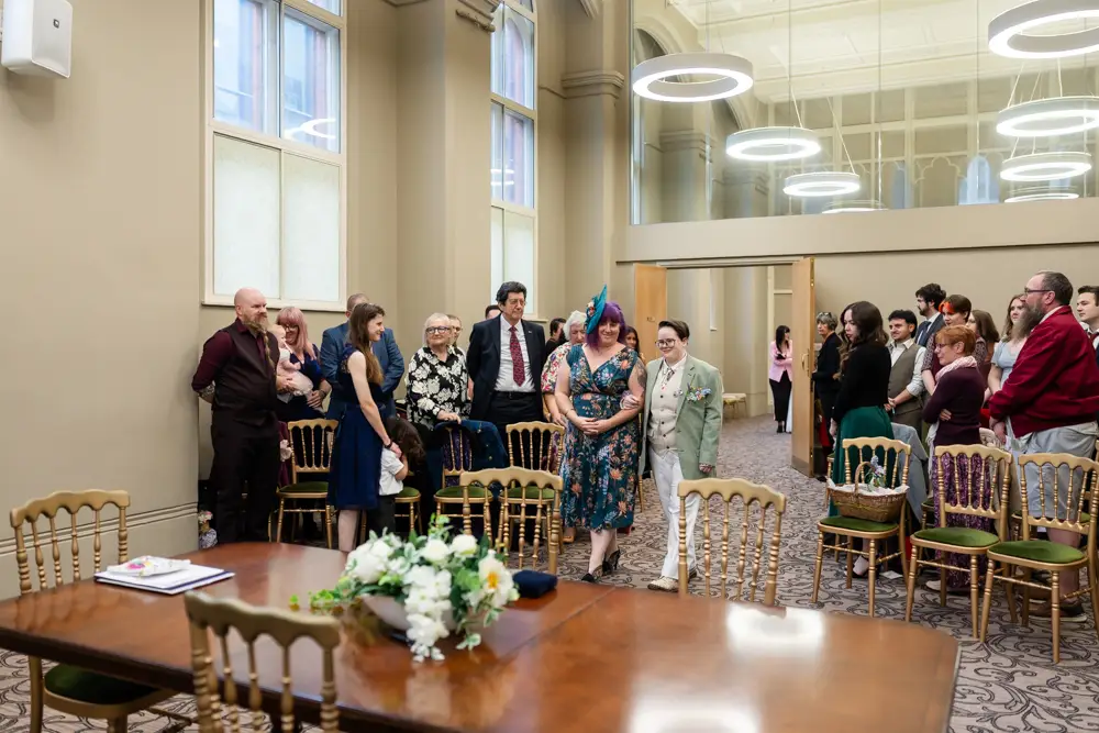 Reading Town Hall wedding photographer. wedding ceremony at the town hall.