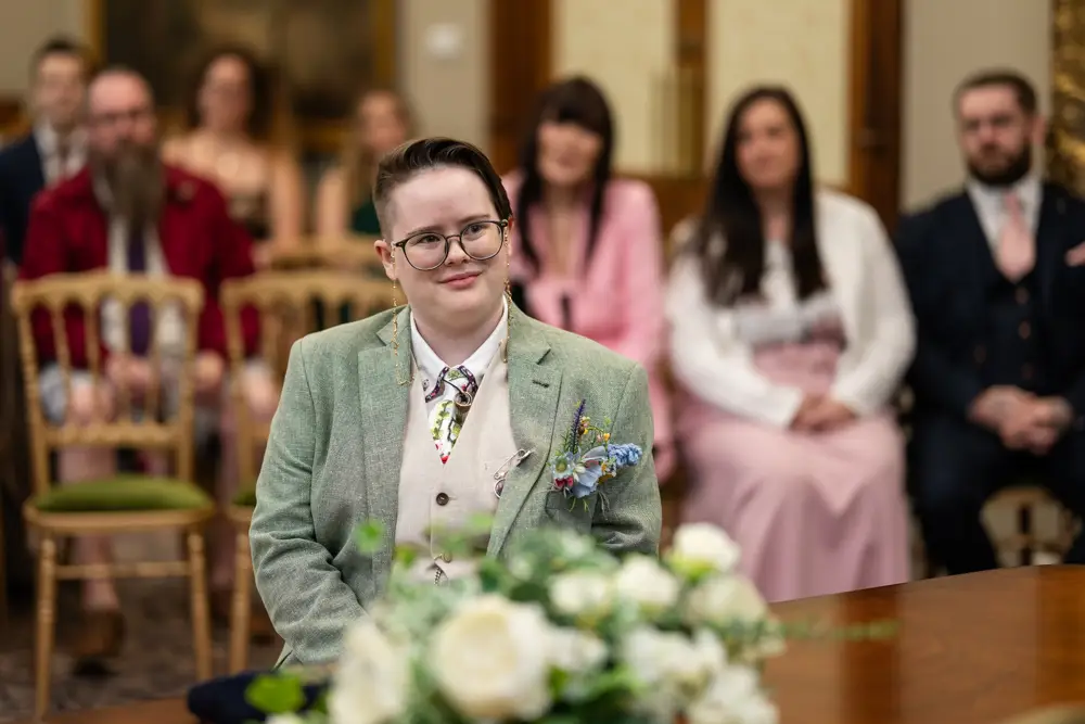 Reading Town Hall wedding photographer. wedding ceremony at the town hall.