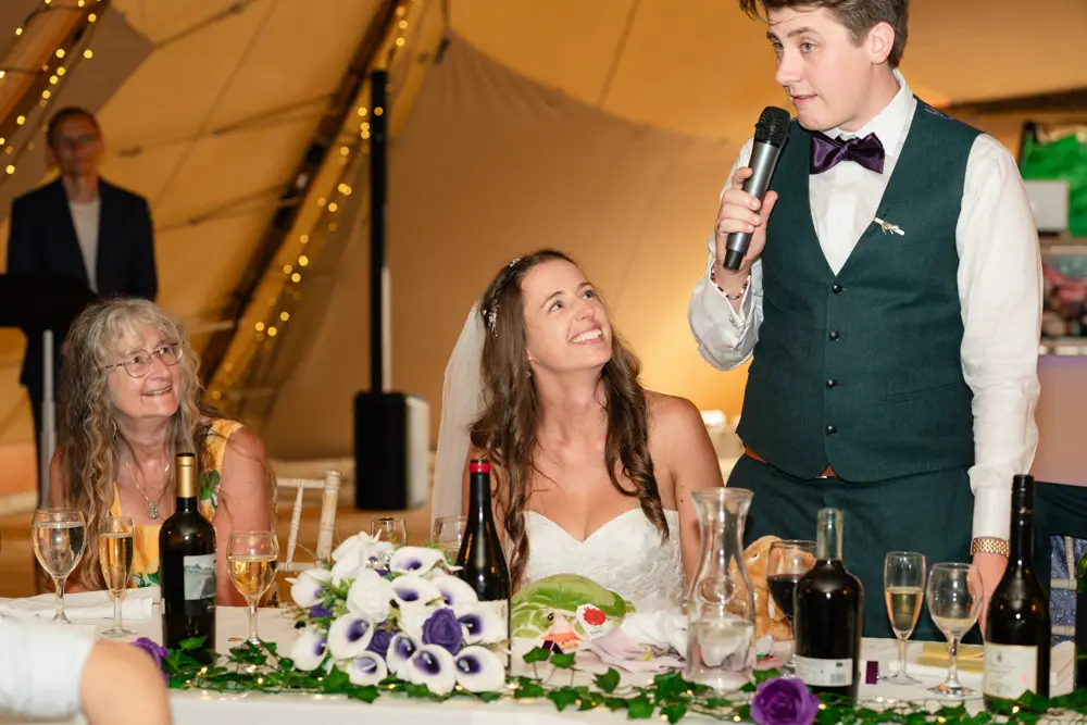 Oxfordshire Wedding Photographer. Speeches at Dovecote Events.