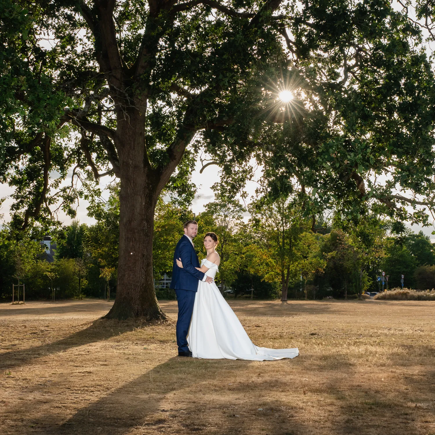 Bride and groom at Gerrards Cross wedding by the Buckinghamshire wedding photographer, Alison Busby.