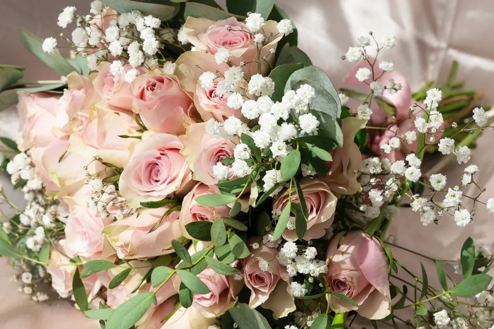 Bride's bouquet. Bull Hotel bridal prep.