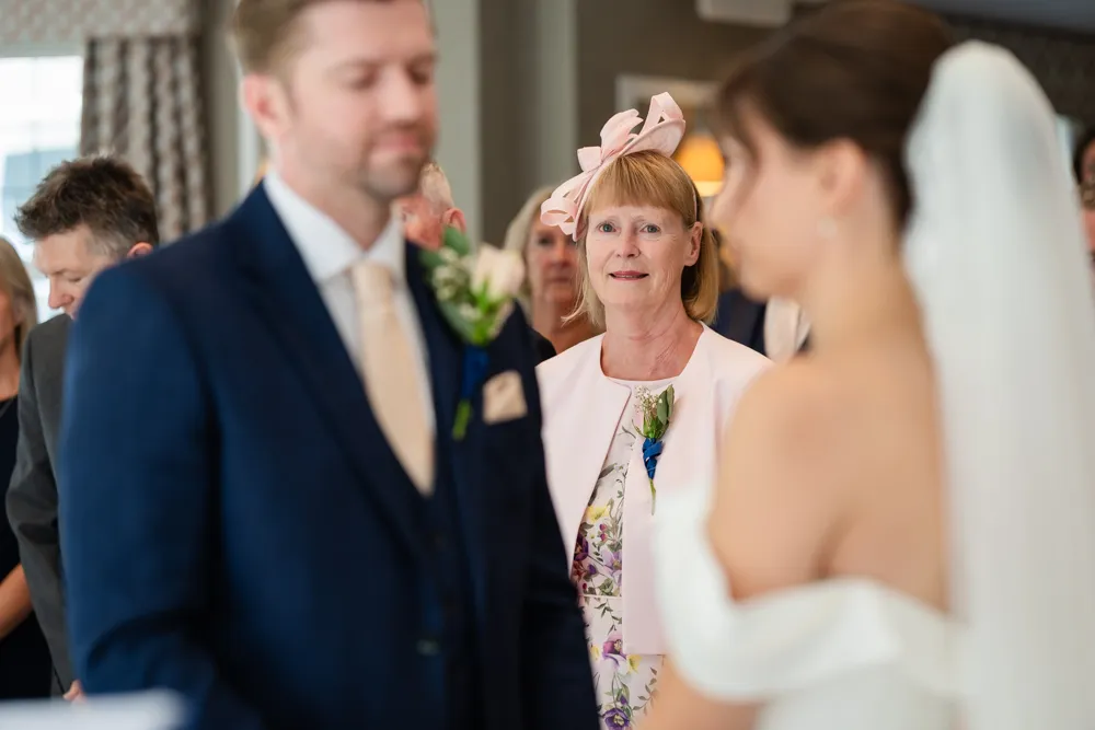 mother of the groom during their Bull Hotel wedding ceremony.